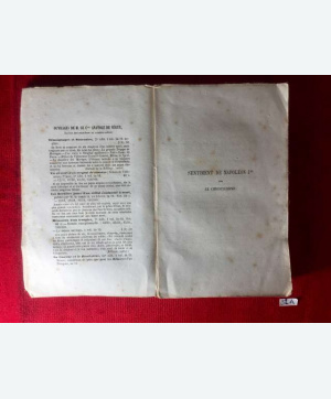 Sentiment de Napoléon 1er. 1860.